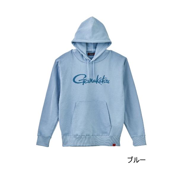 （25年9月新商品） がまかつ ロゴフーディ GM-3790 ブルー Lサイズ