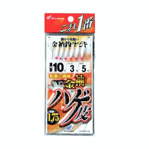 ハヤブサ 一押しサビキ 黄金アジ 15本鈎 SS224 8号 (ハリス 1.5号