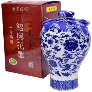 紹興酒　50年　中国酒　紹興花雕　50年陳精品花雕 Amazon.co.jp: 陳年二十五年紹興花彫酒 [ 紹興酒 500ml