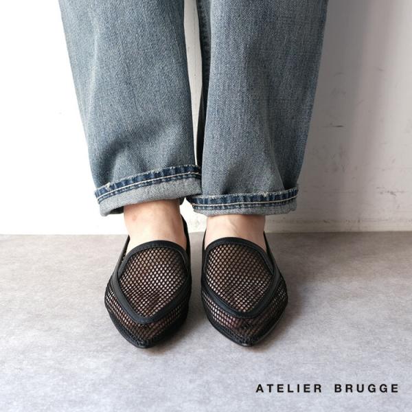 【30%OFFセール】atelier brugge / アトリエブルージュ メッシュ ローファー 2...