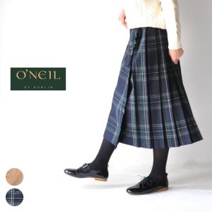 O'NEIL OF DUBLIN 5073 オニールオブダブリン／ ウールミックス プリーツ ラップスカート／MIDI EASY KILT BWWP 巻きスカート ウール トラッド