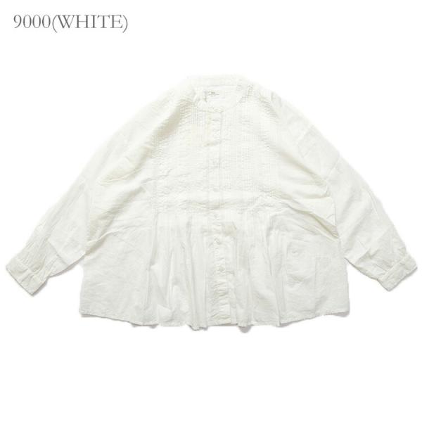 SOIL ソイル 60&apos;S CAMBRIC PLAIN BANDED COLLAR PINTUCK ...