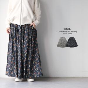 SOIL（ソイル） コットンボイル ドットプリント パッチワーク ギャザー