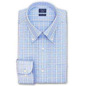 CHOYA SHIRT FACTORY カジュアル COOL CONSCIOUS | ワイシャツ ブルーチェック ボタンダウンシャツ 長袖