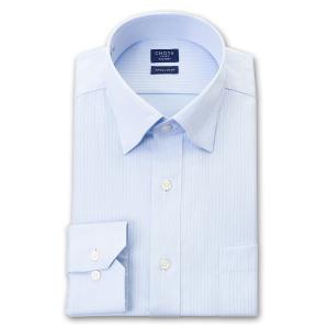 CHOYA SHIRT FACTORY メンズ長袖 形態安定ワイシャツ CFD807-250 ブルー 23サイズ,