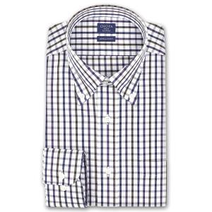 CHOYA SHIRT FACTORY カジュアル   メンズワイシャツ チェック柄 ボタンダウンシャツ 長袖 PP03