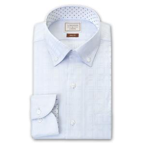 LORDSON by CHOYA Slim Fit 長袖 ワイシャツ メンズ スキッパーカラー ボタンダウン シャツ 形態安定加工 2209ft｜choyashirts