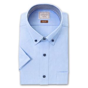 LORDSON by CHOYA メンズ半袖 形態安定ワイシャツ CON092-650 ブルー S, M, L, LL,｜choyashirts