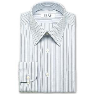 ワイシャツ Yシャツ メンズ 長袖 | ELLE HOMME | 形態安定 アイビーストライプ レギュラーカラー おしゃれ｜choyashirts