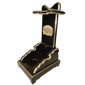 木魚 バチ セット 杢魚 巾着袋付 携帯木魚 仏具 法具 撥 : 仏像・仏具