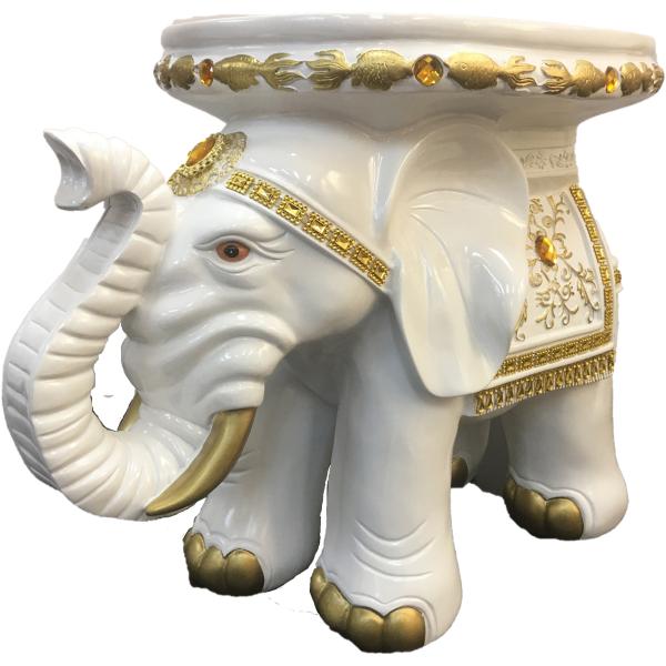 白象 置台 花まつり 花御堂置 花置台 飾台 象 花台 花器台 白 玄関 雑貨 庭飾り 置台 ぞう ...