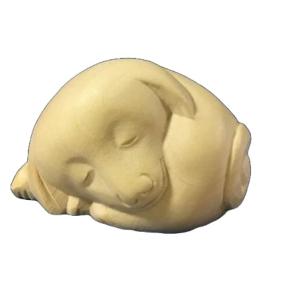 くす一木彫 彫刻 雄牛像 白木仕上げ 高さ約33cm 〜逞しい雄牛を台座