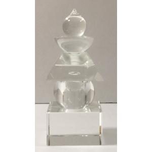 五輪塔 角五輪塔 クリスタル 高さ12.5cm 12号 舎利容器 仏舎利 舎利塔