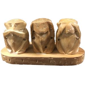 置物 三賢猿 見ざる言わざる聞かざる 五八PRODUCTS 讃岐鋳造品