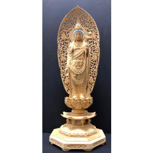 祈願成就地蔵 桧木彫 木製 木彫 彫刻 木材 : 仏像・仏具専商の彫一