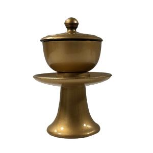 茶湯器 茶台 朱塗り仕上 仏具 樹脂 献茶湯器 お水入れ 仏器 : 仏像