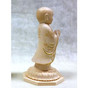 地蔵 桧木彫 金色書 願叶う地蔵 木彫 彫刻 木材の詳細画像3