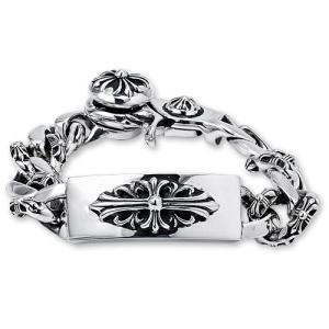 【CHROME HEARTS　クロムハーツ　Bracelet　ブレスレット】フローラルクロスIDファンシーリンクw/クリップブレスレット【送料無料】｜chrono925