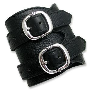 【CHROME HEARTS　クロムハーツ　Bracelet　ブレスレット】ダブルR&Rレザーブレスレット/V1【送料無料】｜chrono925