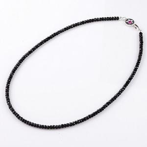 【KING LIMO　キングリモ　Necklace　ネックレス】ギャラクシーネックレス/ブラックスピネルw/シンセティックルビー/40-45cm【送料無料】｜chrono925