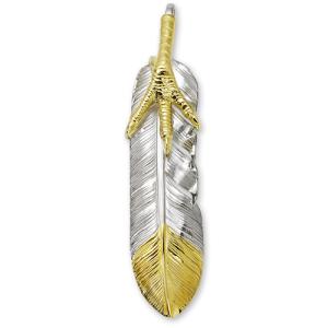 【鷲見太郎　Pendant　ペンダント】オールドLフェザーK18イエローゴールドトップペンダント01 w/K18イーグルクロー【送料無料】