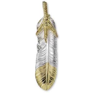 【鷲見太郎　Pendant　ペンダント】オールドLフェザーK18イエローゴールドトップペンダント02 w/K18イーグルクロー【送料無料】