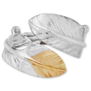 鷲見太郎 Ring リング】Lアラベスクフライトフェザー01 w/K18ビッグ