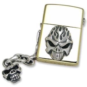 STANLEY GUESS(スタンリーゲス)：Multi Shell Inlaid Zippo w/Skull