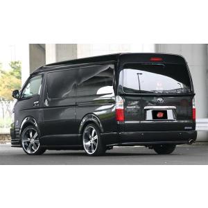 ハイエース GPOリアゲートスポイラー カスタム ブラックマイカ 中古品 ハイエース200系ワイド リアゲートスポイラー 乱人 : クロノ