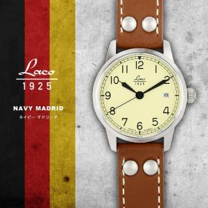 腕時計 メンズ ブランド LACO ラコ 861802 NAVY ネイビー MADRID マドリード 自動巻き cwオリジナルストラップ付 ミリタリーウォッチ｜chronoworldjapan