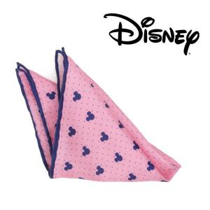 ポケットチーフ Mickey Mouse Dot Pink Pocket Square ディズニー ミッキー ドット DN-MPD-PS ピンク｜chronoworldjapan