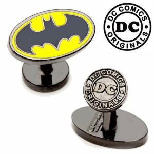 カフスボタン ブランド Various Licensed Enamel Oval Batman Logo Cufflinks エナメルオーバル バットマンロゴカフス DC Comics｜chronoworldjapan