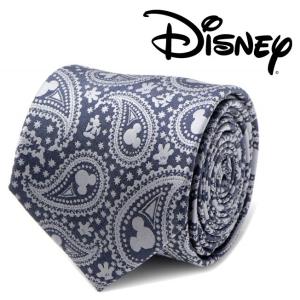 ネクタイ シルク Mickey Mouse Gray Paisley Mens Tie ミッキー ディズニー グレー ペイズリー DN-MPS-GRY-TR｜chronoworldjapan