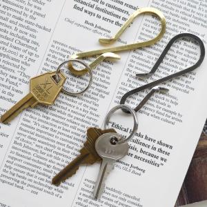 単品【フック型】ヴィンテージ キーフック キーホルダー キーハンガー Brass Key Hanger レトロ 真鍮 ゴールド Brass Fish Hook フック 経年変化 アメリカ｜chronoworldjapan