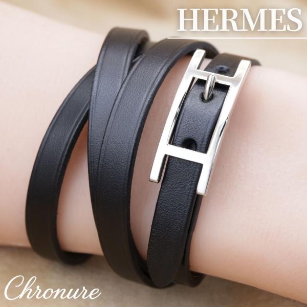 エルメス アピ レザーブレスレット HERMES Hapi Leather Bracelet ユニセ...