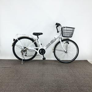 【10%OFF】中古 自転車 シティサイクル 国内メーカー LOUIS AMU'Z 24インチ LEDオートライト 外装6段ギア 整備士点検済み｜chu-ko-bicycle