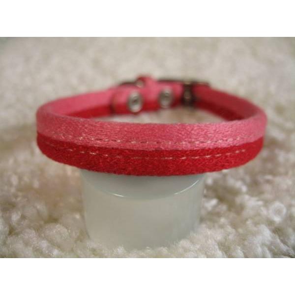 首輪（ベルト式）＃12L-No.49  ソフトスエード・赤