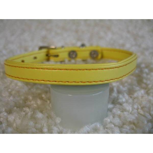 首輪（ベルト式）＃12L-No.66  レザーカラー・イエロー