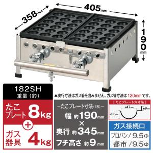 新製品☆IKK たこ焼き器 18穴×2連 鉄鋳...の詳細画像1
