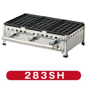 新製品☆IKK たこ焼き器 28穴×3連 鉄鋳物 フチ高 283SH★代引・送料無料★｜chuboking