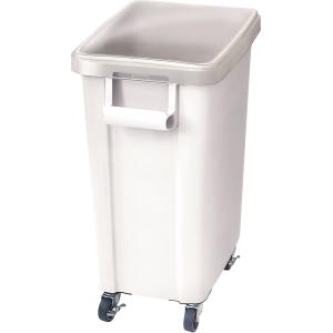 リス キャスター付材料保管容器（蓋付） 45型 ホワイト（9-0215-1001）｜chubokoumu