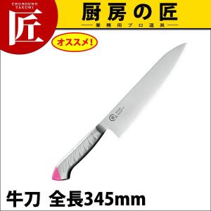 包丁 龍治 ステンカラー 牛刀 210mm 桃 RYS-14P【N】（takumi）｜chubonotakumi