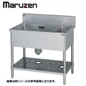 新品 送料無料 マルゼン シンク 業務用 ステンレス BG付 流し台 1槽 ゴミ入付 BSG1-096 900×600×800｜chuboutokunekan