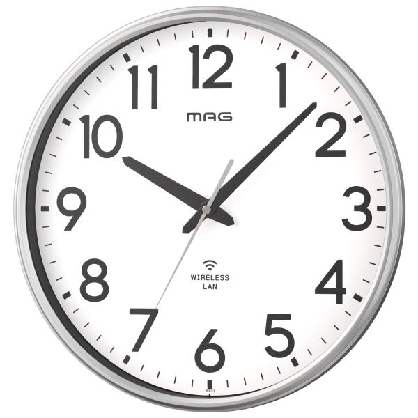 [在庫あり] ノア精密 MAG (マグ) 無線LAN（Wi-Fi）掛時計 W823SMZ　ネットワー...
