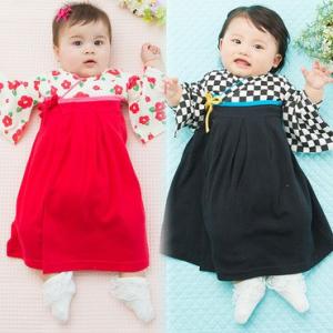 *ティノティノ* 新生児ベビー袴オール セレモニードレス