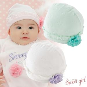 ベビー服 赤ちゃん 服 ベビー 帽子 女の子 新生児 スウィートガール お花コサージュリボン柄ベロア新生児帽子 新生児 3ヶ月前後 P9284 Chuckle 通販 Yahoo ショッピング