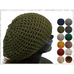 麻混ニットタム　編込み帽子　DIGZHAT