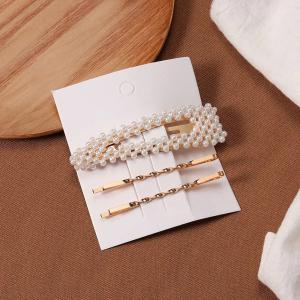 3本セット パッチンピン パール パッチン留め ヘアピン 髪留め プチプラ ゴールド トライアングル ヘアアクセサリー 髪飾り 着物 前髪 パッチン