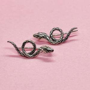ピアス S925 シルバー スネーク 蛇 ヘビ フックピアス 金運 レディース ジュエリー スターリングシルバー Silver925 アクセサリー