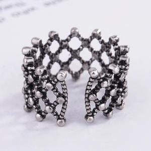 リング 指輪 メッシュ 網目 編込み ビンテージ  レディース  アクセサリー